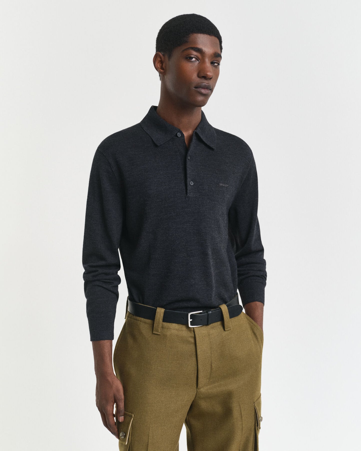 Polo en laine mérinos extrafine