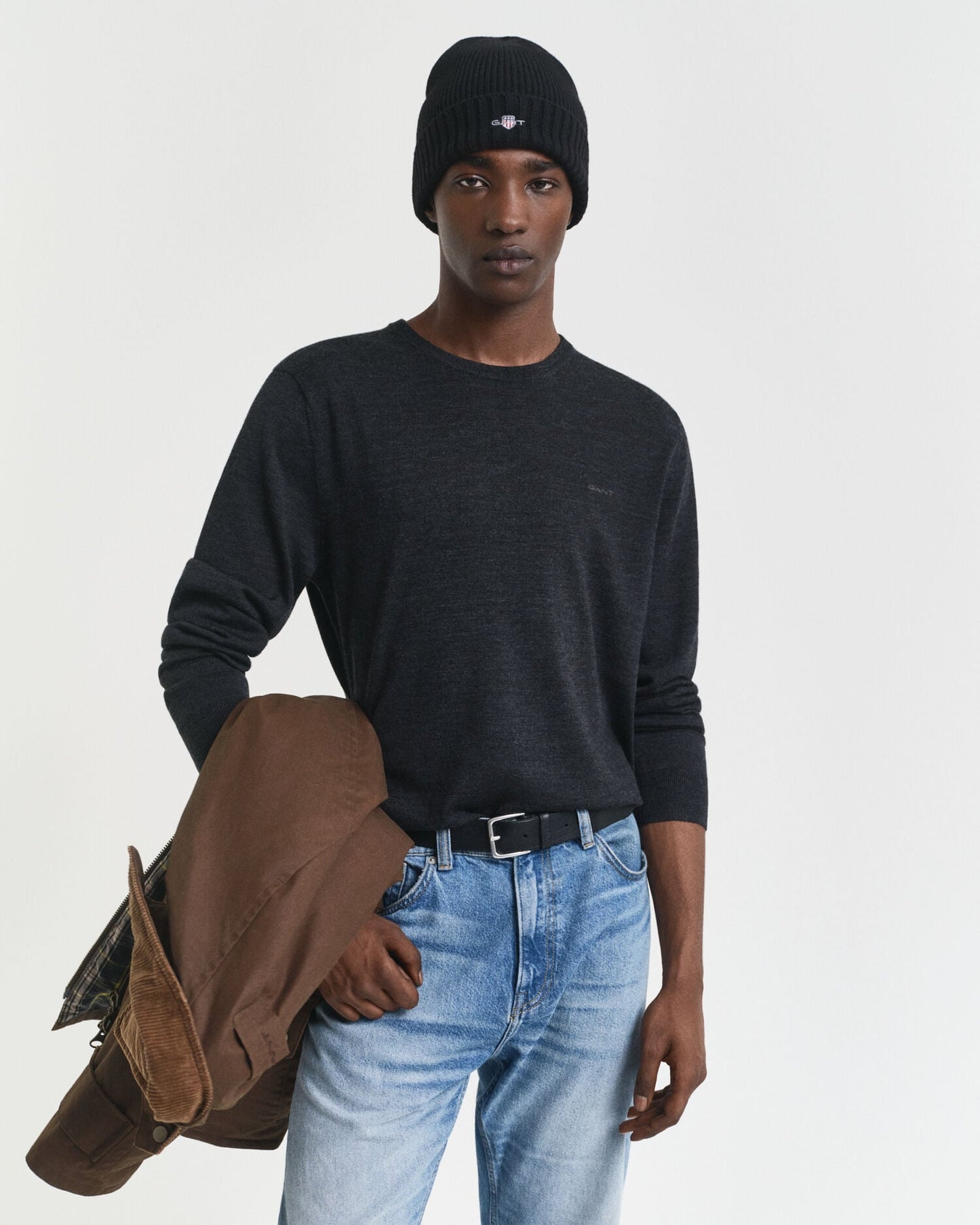 Pull ras du cou en laine mérinos extra fine