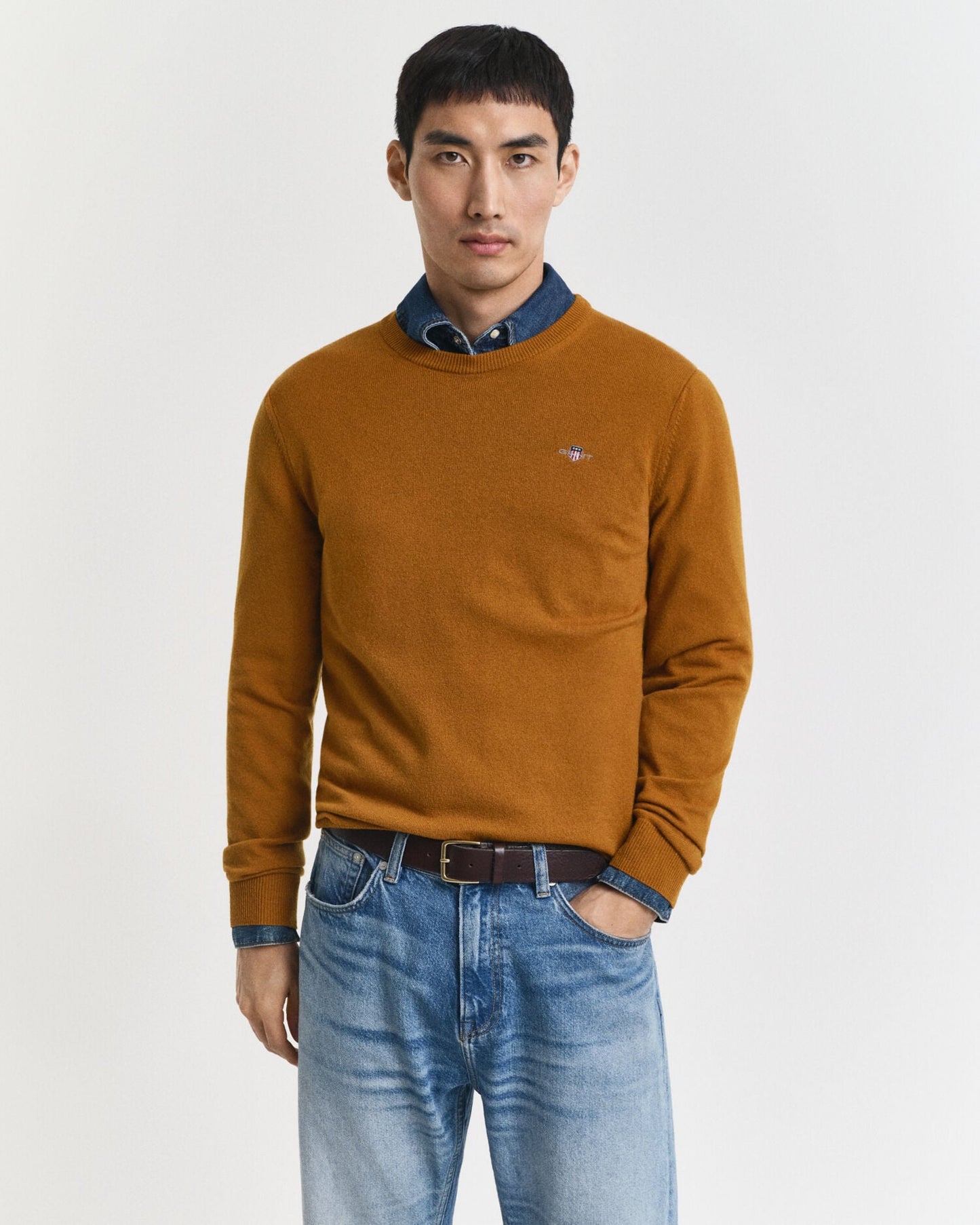 Pullover mit Rundhalsausschnitt aus superfeiner Lammwolle