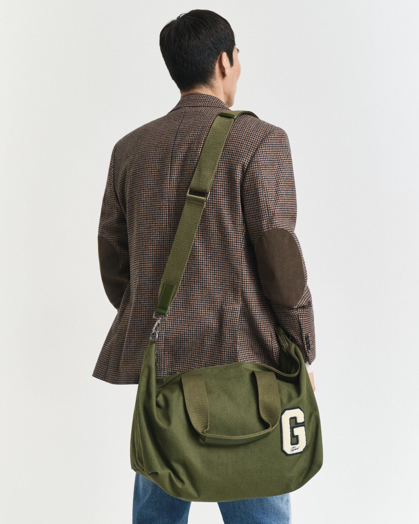 G Badge Baumwoll-Canvas Reisetasche