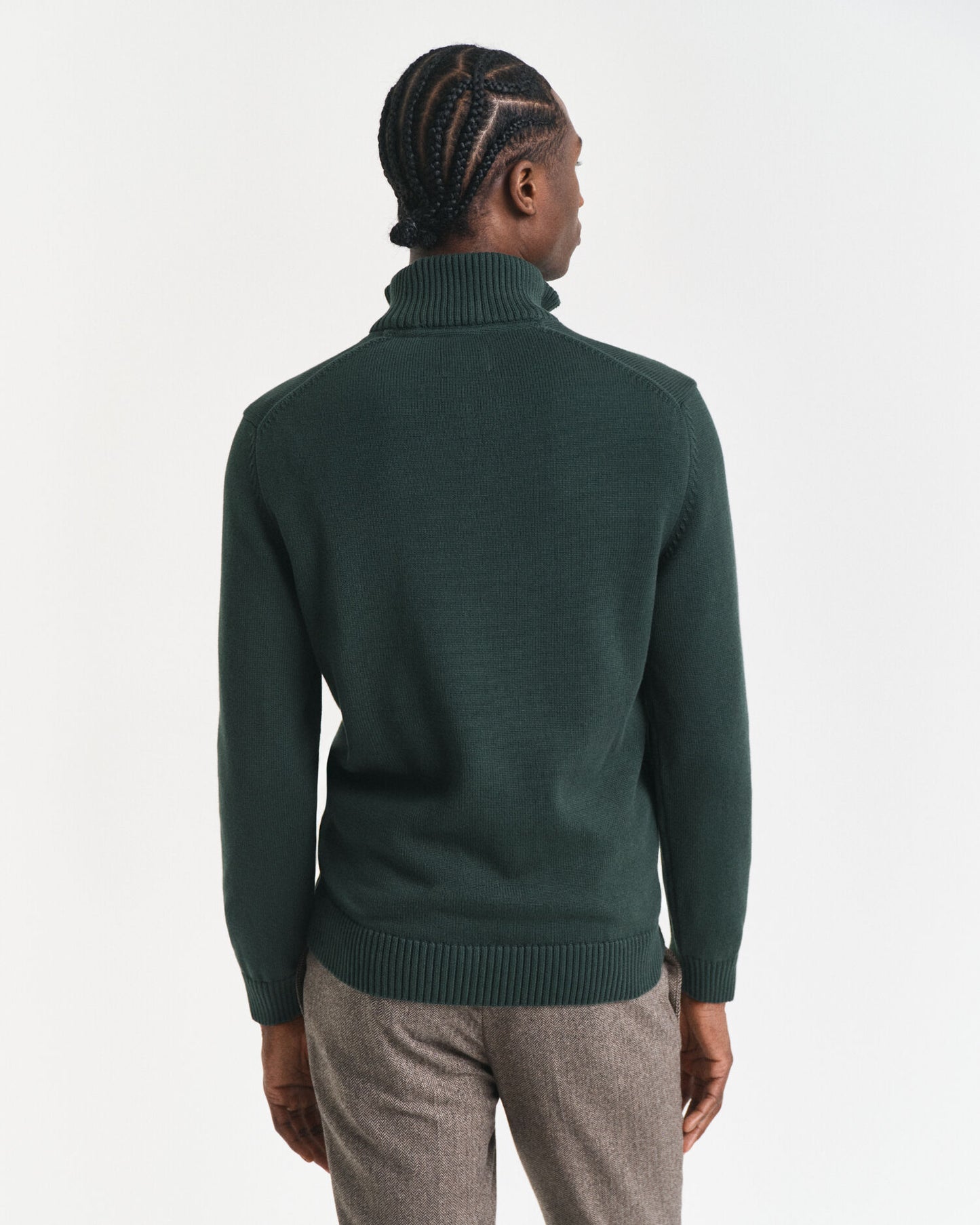 Legerer Baumwoll-Half-Zip-Pullover