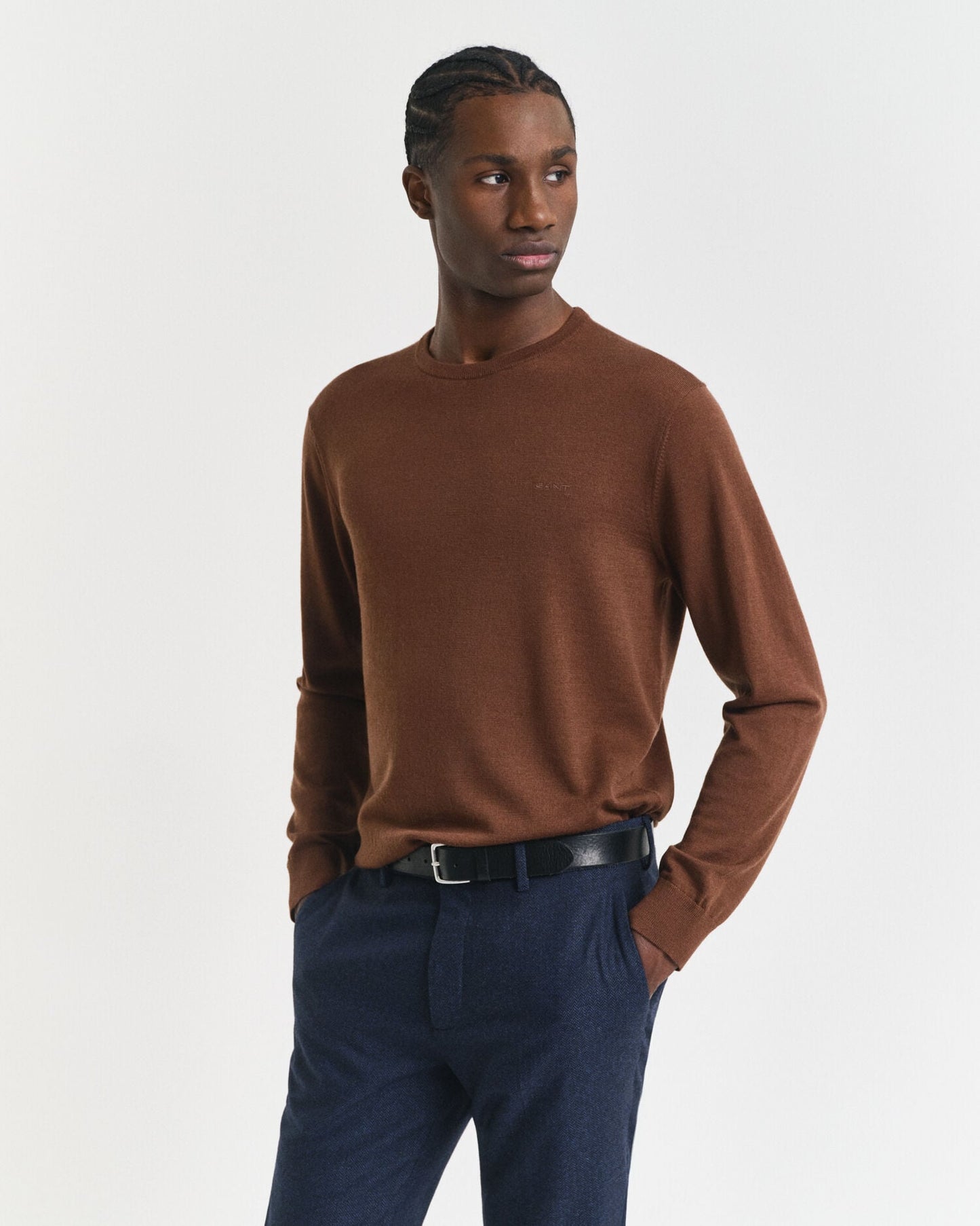 Rundhals-Pullover aus extrafeiner Merinowolle