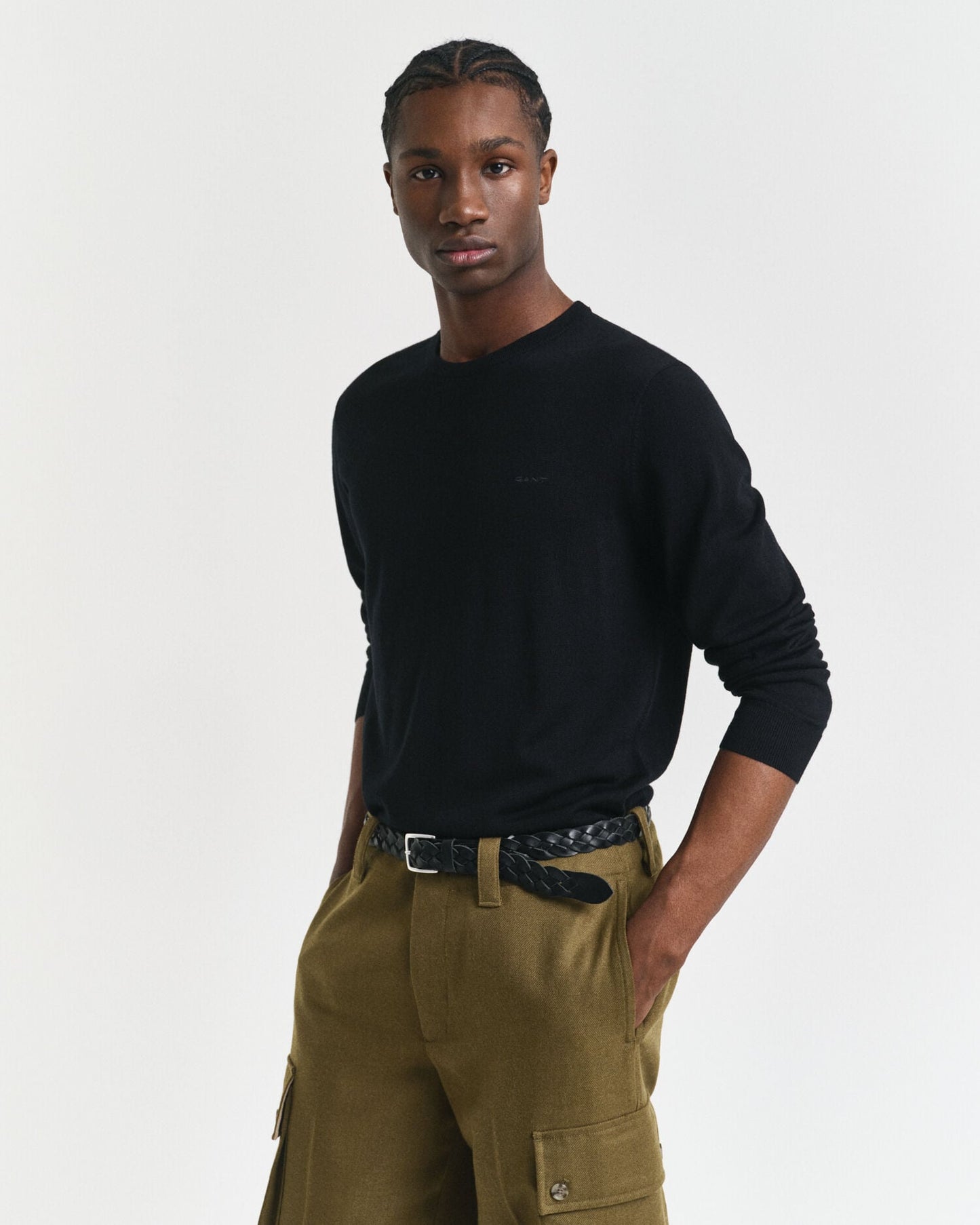 Pull ras du cou en laine mérinos extra fine