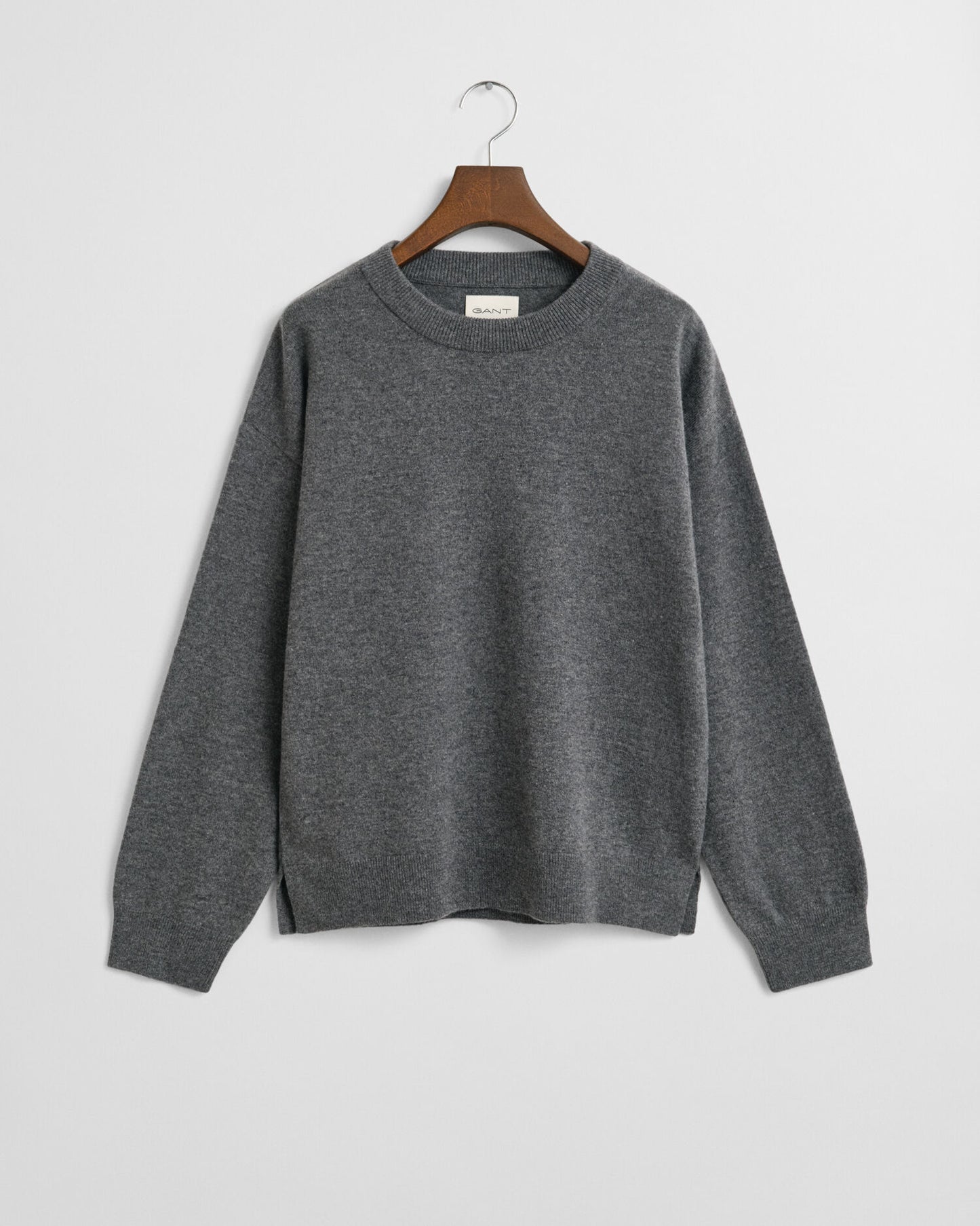 Feiner Lammwollpullover mit Rundhalsausschnitt