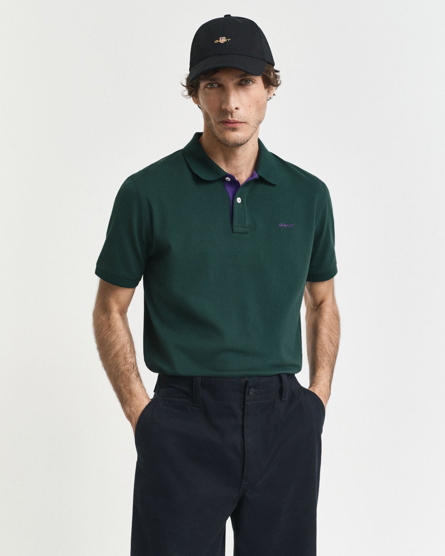 Contrast Pique Polo Shirt
