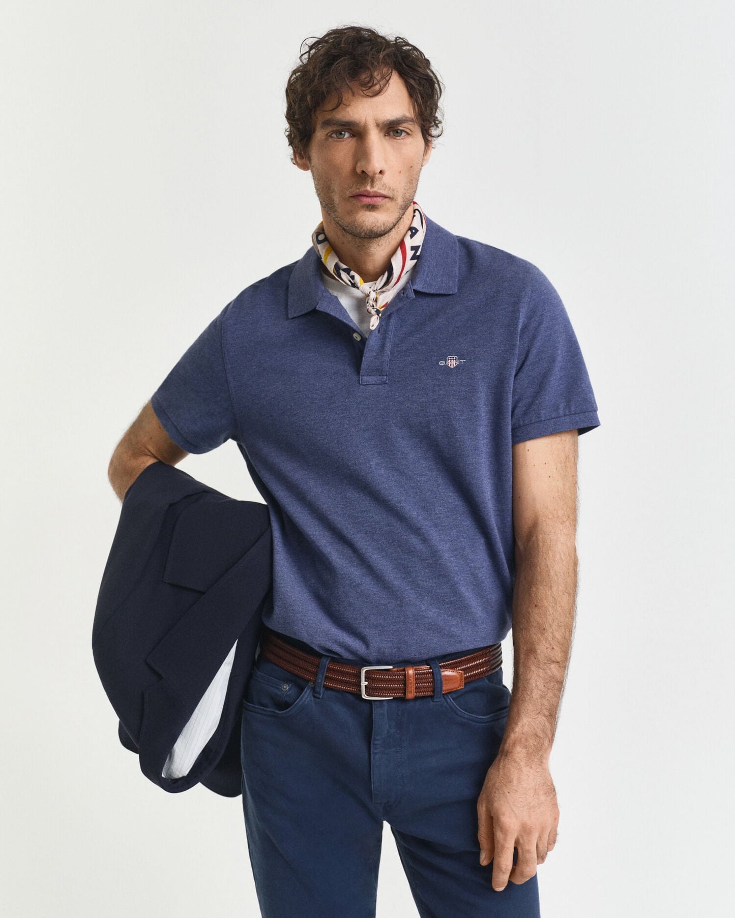 Polo en piqué coupe droite à écusson