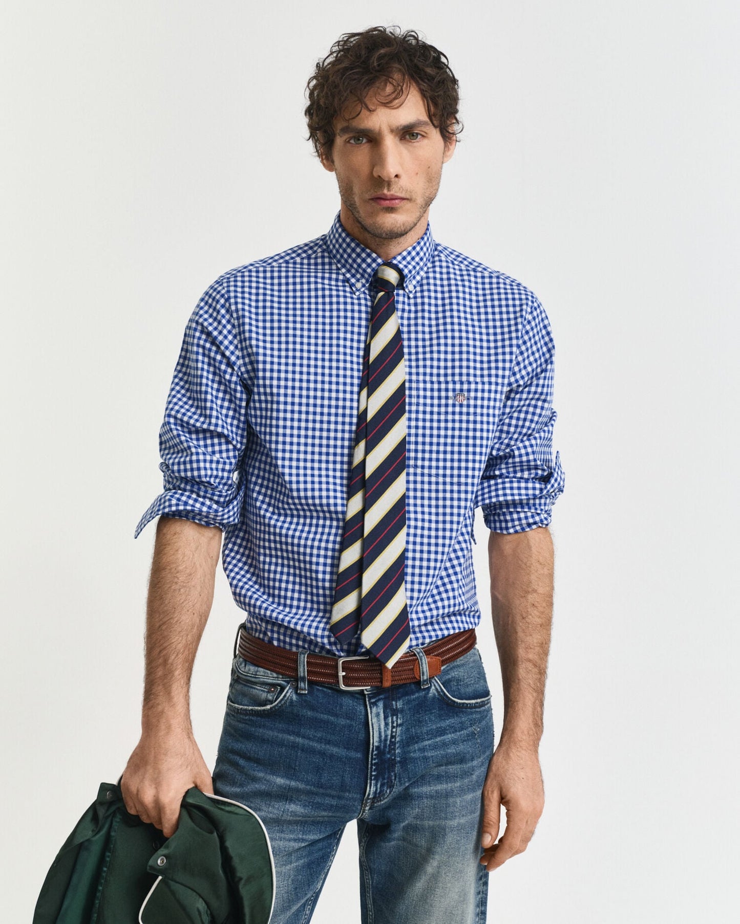 Chemise Popeline Classique Vichy Coupe Droite